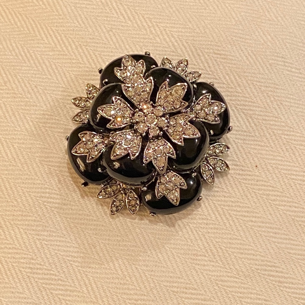 Black and Silver Brooch - STUNNING